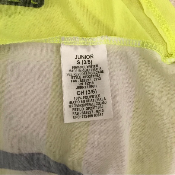 OP Ocean Pacific Cropped Striped Bright Top Small - Picture 6 of 6